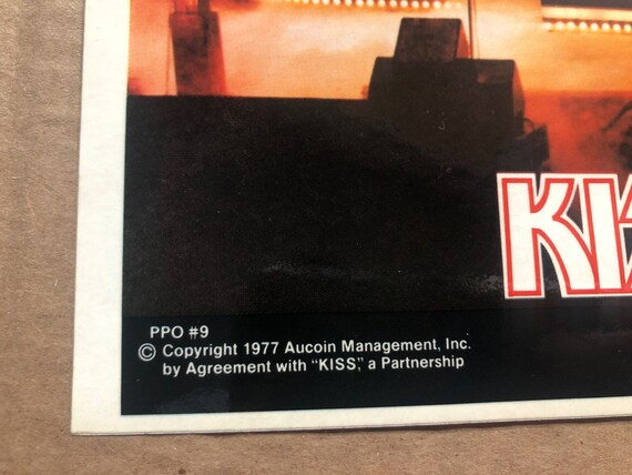 KISS LIVE II Vintage Sticker Poster Original 1977 Aucoin K.I.S.S.