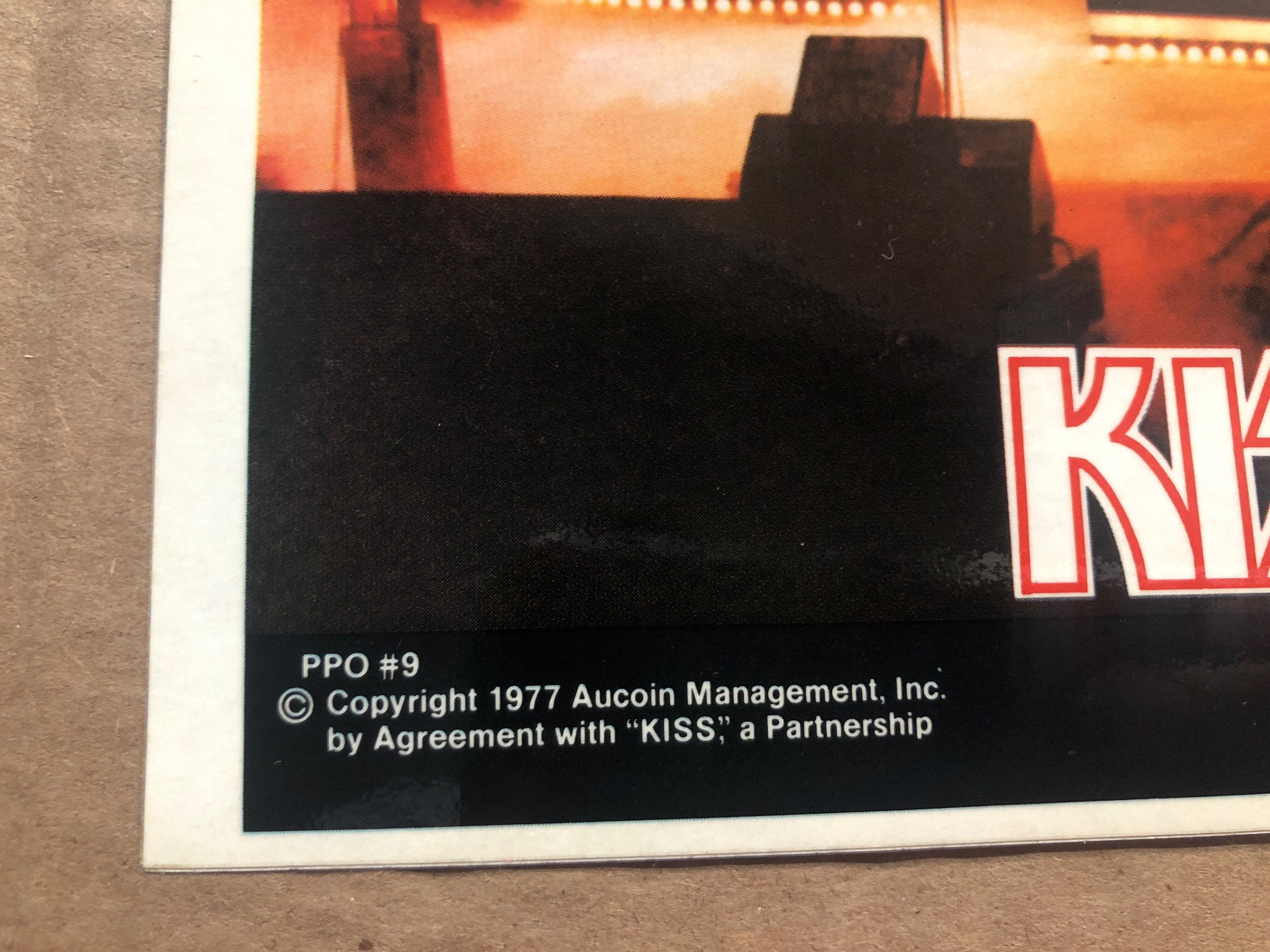 KISS LIVE II Vintage Sticker Poster Original 1977 Aucoin