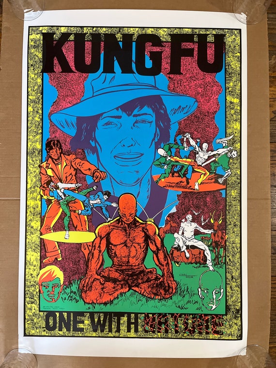 Original Vintage Poster Kung Fu Bruce Lee One With Nature