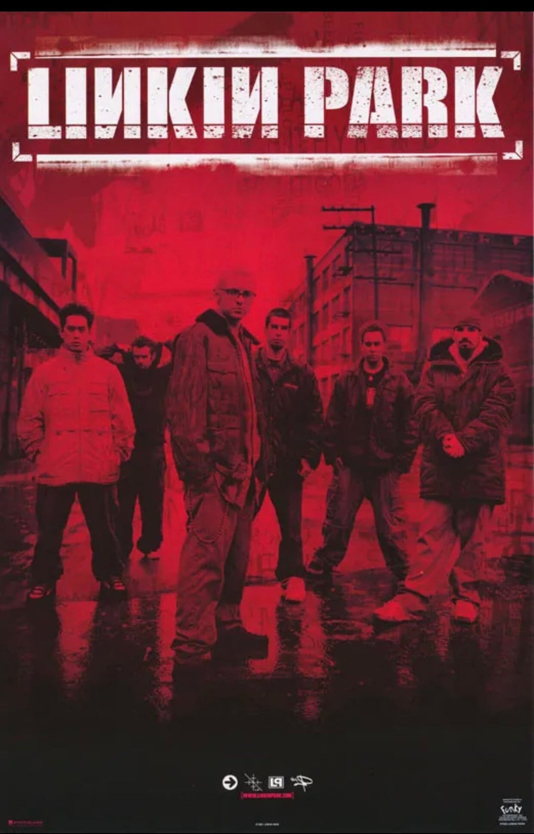 リンキン パーク ビンテージ ポスター グループ ショット ファンキー