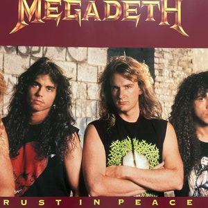 Megadeth rust in peace promo tour poster double sided poster vintage 1991