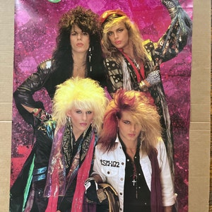 Veneno grupo disparó cartel vintage Neil Zlozower música funky 1987