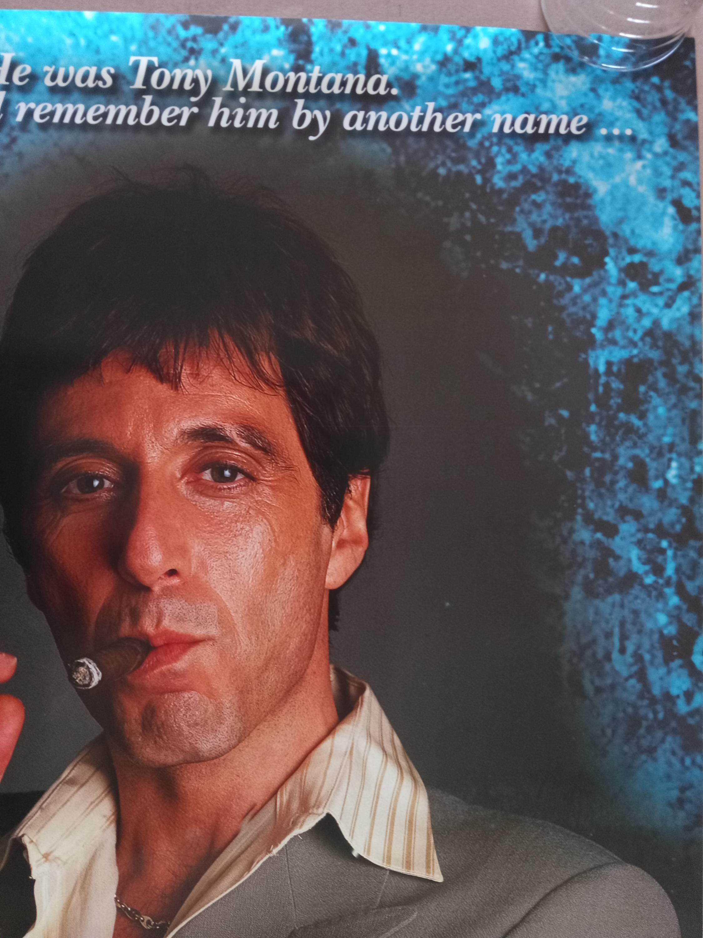 スカーフェイス ビンテージ ポスター アル パチーノ 喫煙 葉巻 映画