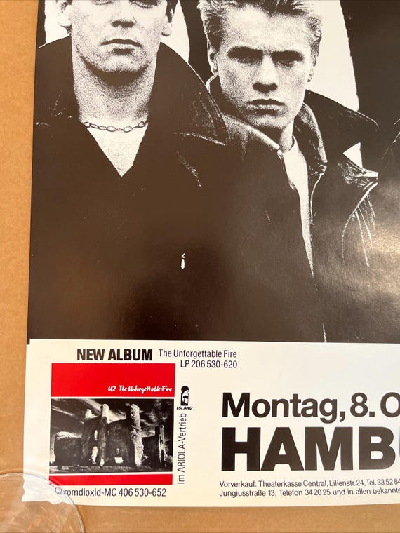 U2ポスター(ポスターのみ) U2 the Unforgettable Fire Tour A2 Poster - Etsy Israel