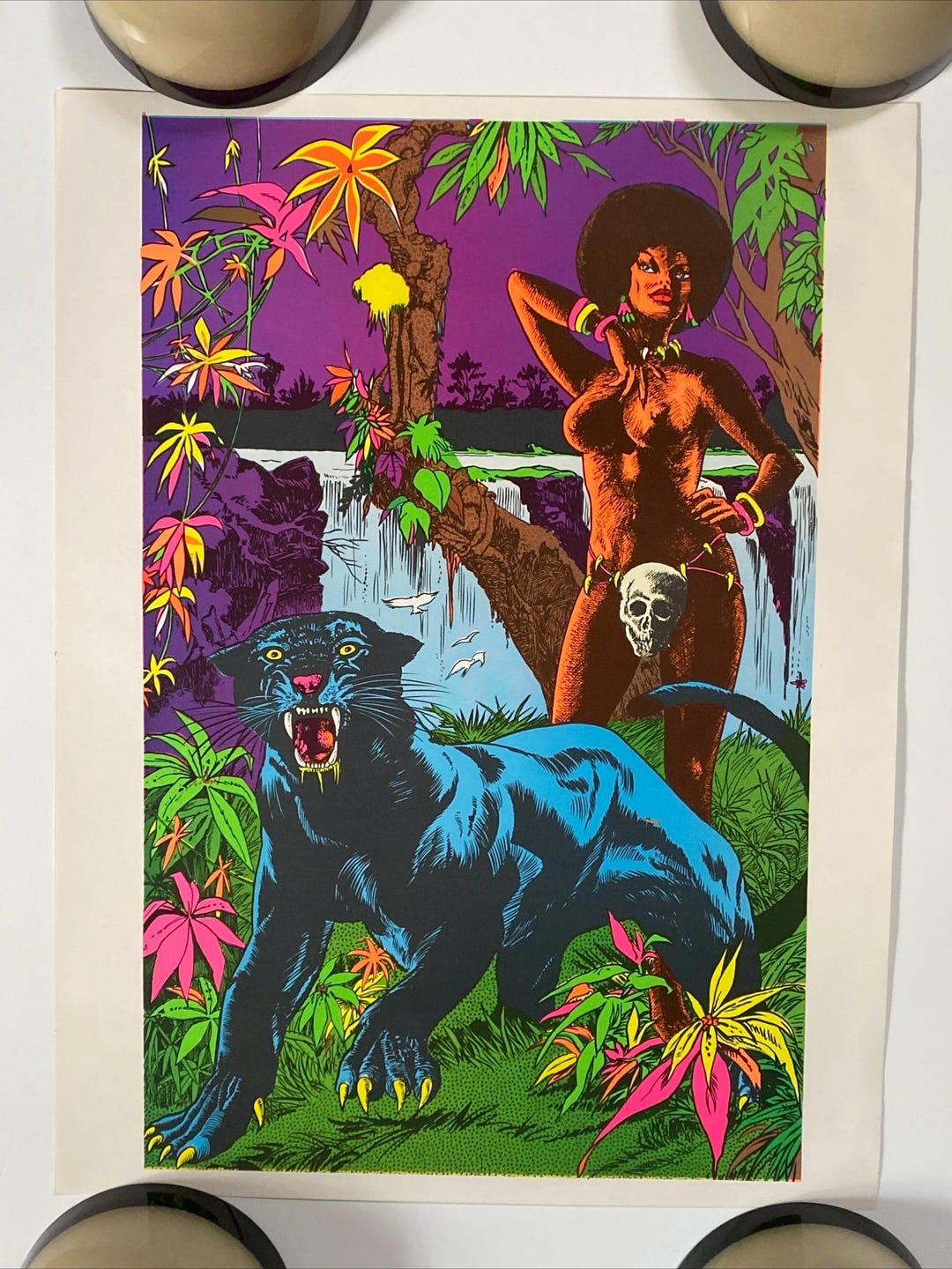 70'sヴィンテージ ブラックライトポスター JUNGLE CAT #136 70'sヴィンテージ ブラックライトポスター JUNGLE CAT #136 70´s