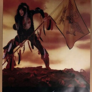 Cartel Vintage original W.A.S.P American Heavy Metal Band Music 80's Pin Up 1985