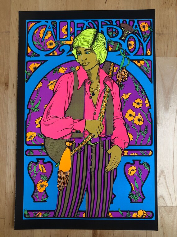 Blacklight Poster Pin-up Print Deep Deep California Boy Double