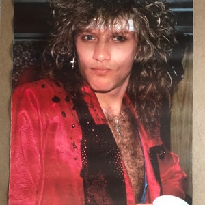 Vintage Original 1980er Jon Bon Jovi Poster RockMusik Memorabilia Pinup