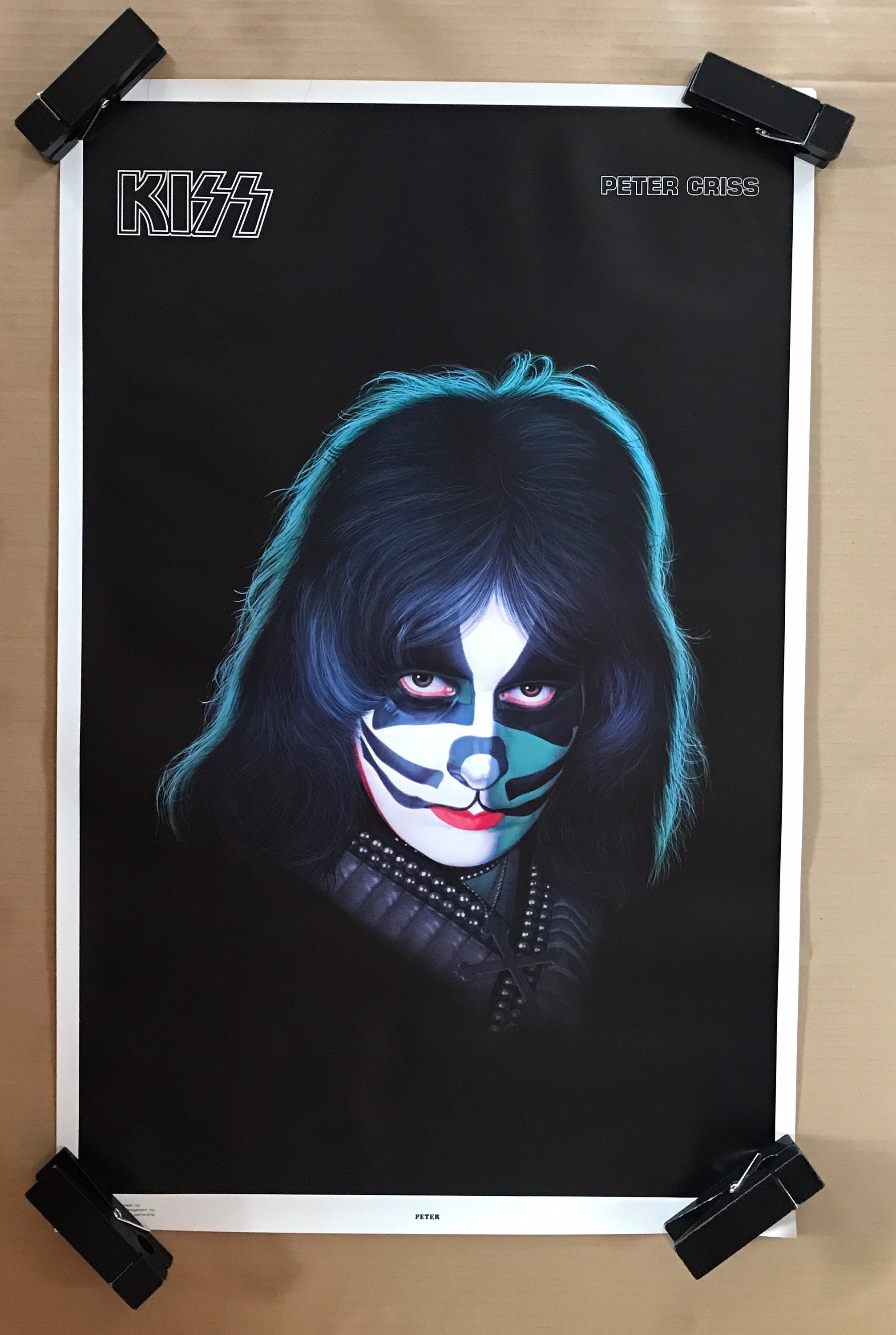 Vintage Original 1978 K.I.S.S Peter Criss Pinup Poster Kiss Vintage Original 1978 K.I.S.S Peter Criss Pinup Poster Kiss