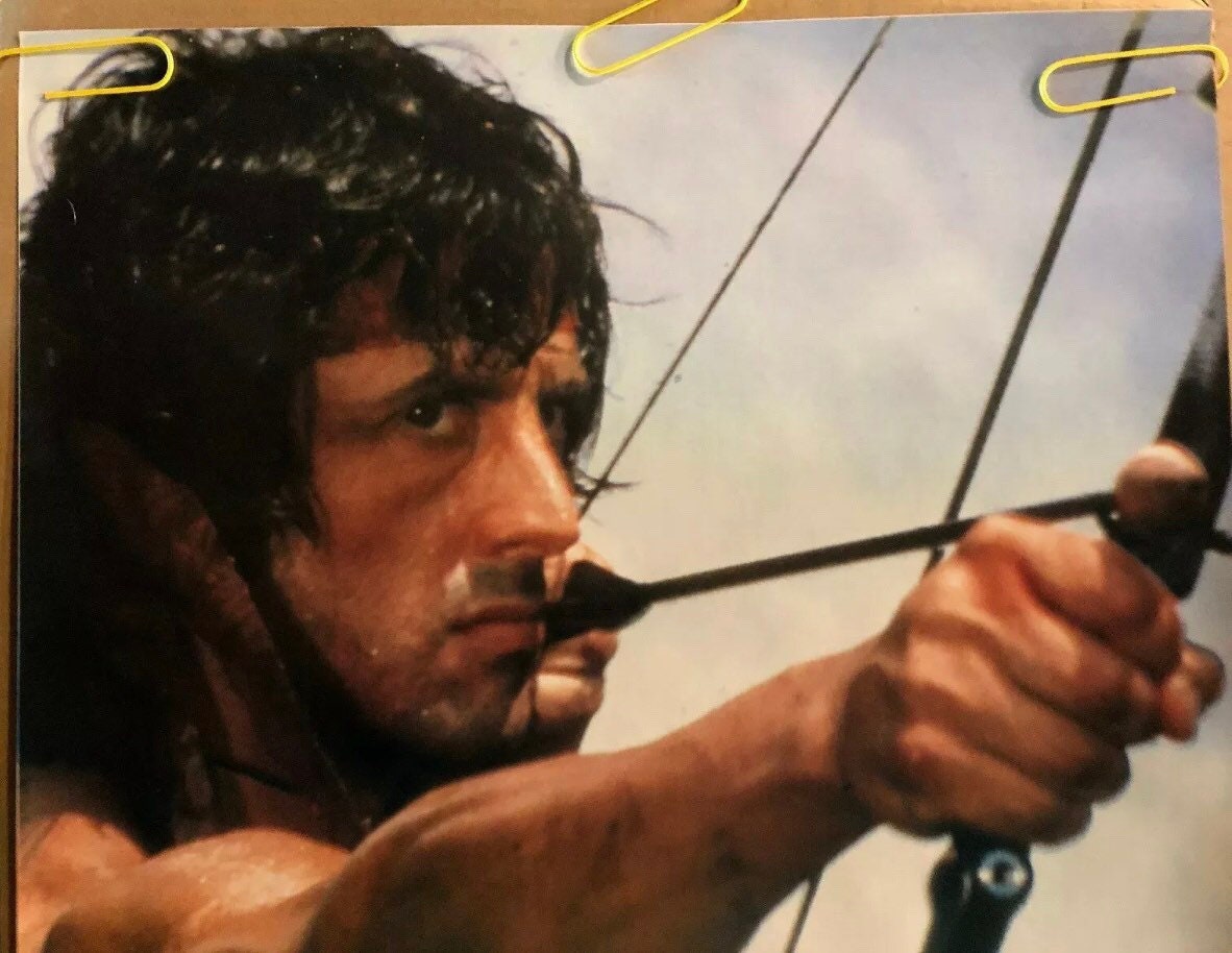 Original Vintage Poster Rambo Movie Memorabilia 1980’s Pin up Sylvester ...