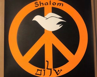 Shalom Blacklight Poster Original Vintage Peace Headshop Pinup 1960&#39;s