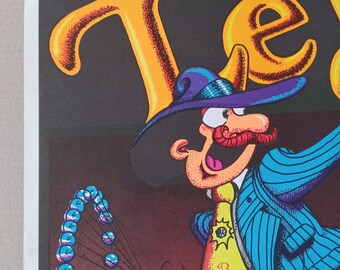 Vintage Original 1972 Let's Boogie Poster B Hofmann 70s Blacklight