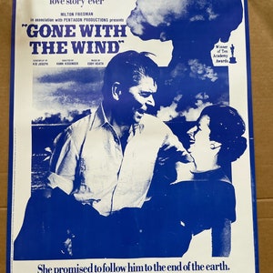 cartel vintage Lo que el viento se llevó Ronald Reagan Sátira política década de 1980