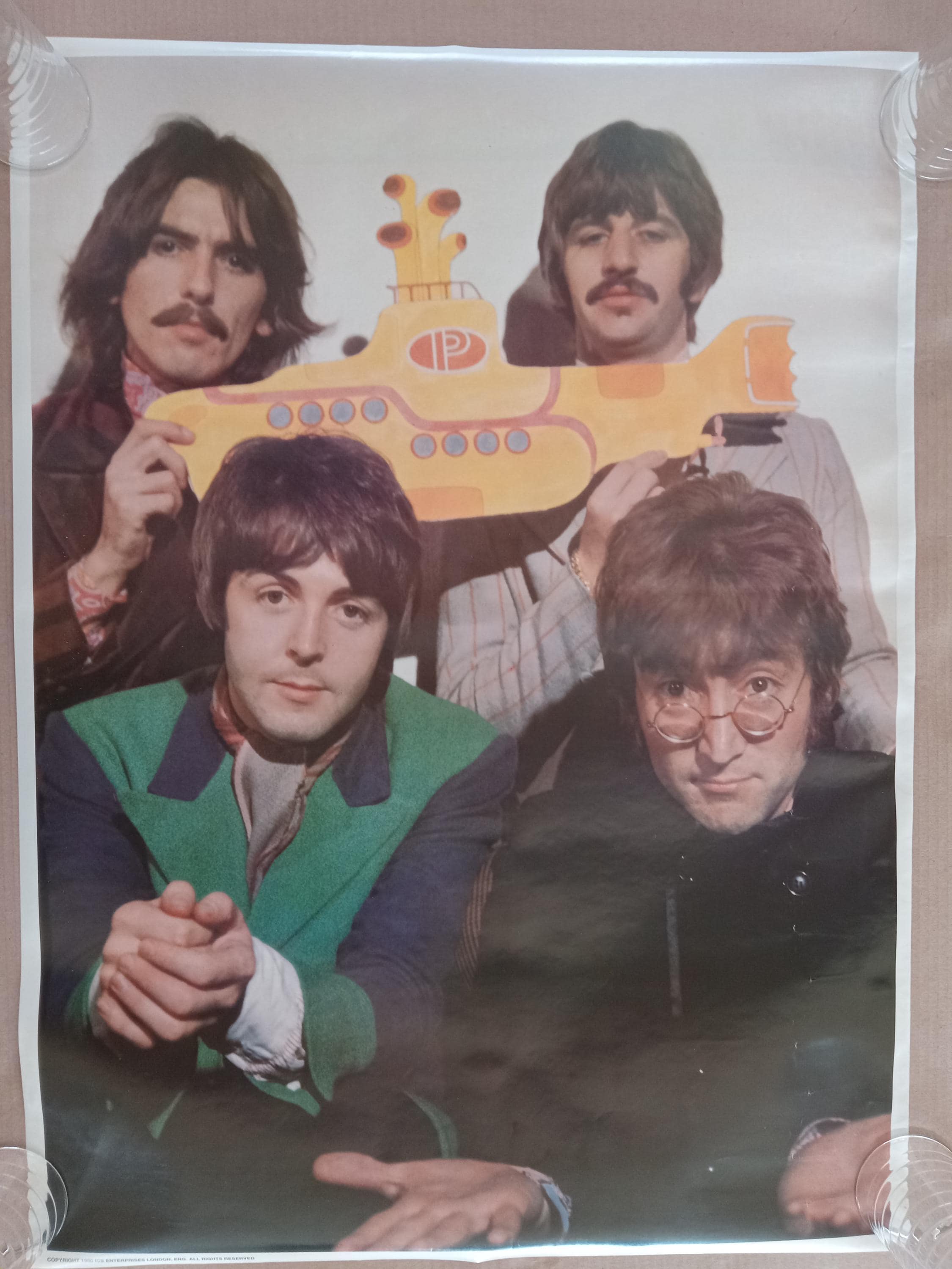 The Beatles Yellow Submarine Vintage Poster Original 1980 Photo
