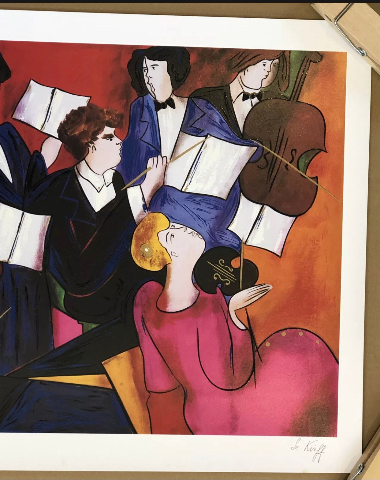 Linda Le Kinff Accords Serio Lithograph Signed in Plate of 9500