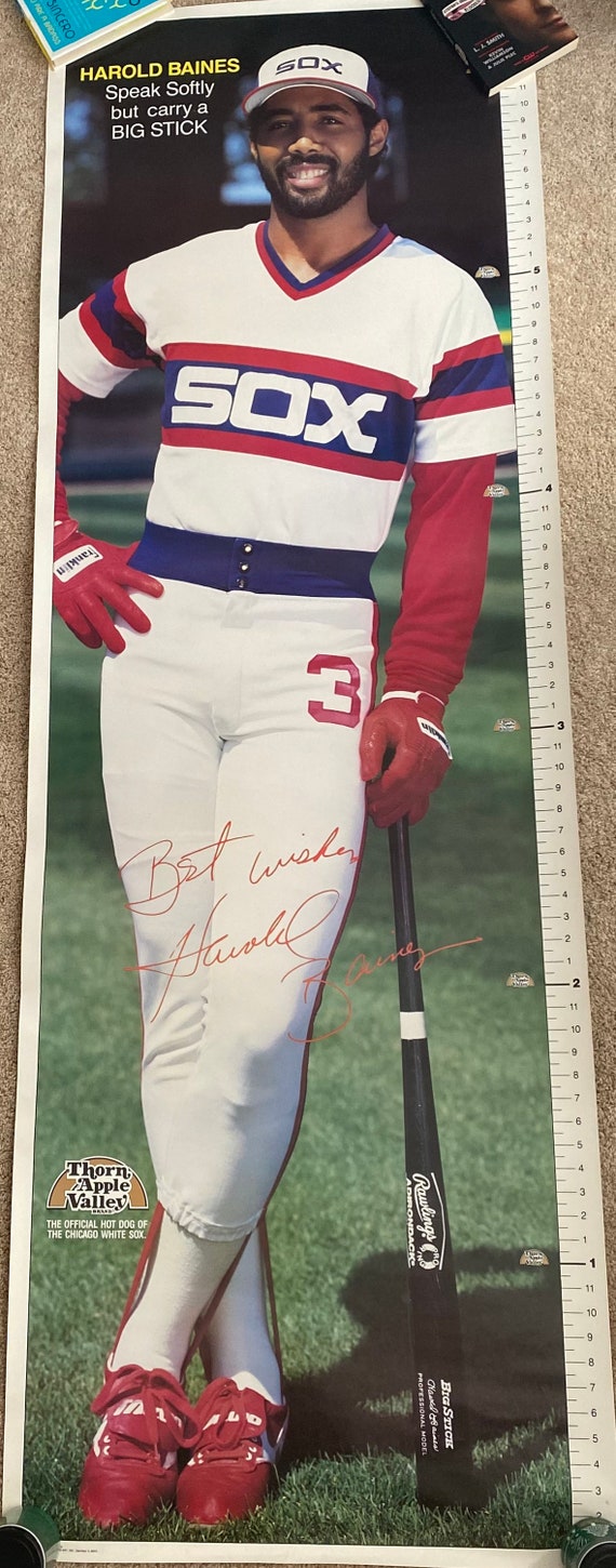 Harold Baines Chicago Whitesox Vintage MLB Poster Baseball XL 