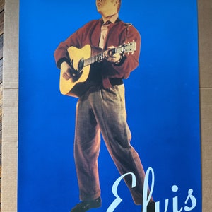 cartel vintage elvis Presley Oliver libros Londres 1990