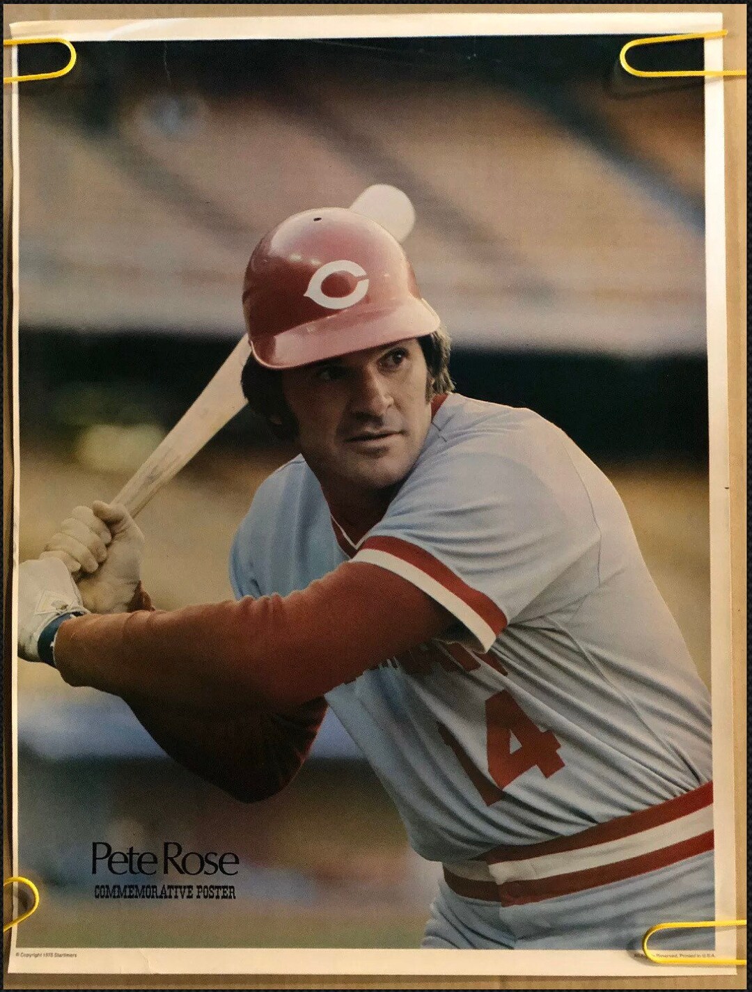 Original Vintage Poster Pete Rose MLB Cincinnati Reds Head Shop on — free download