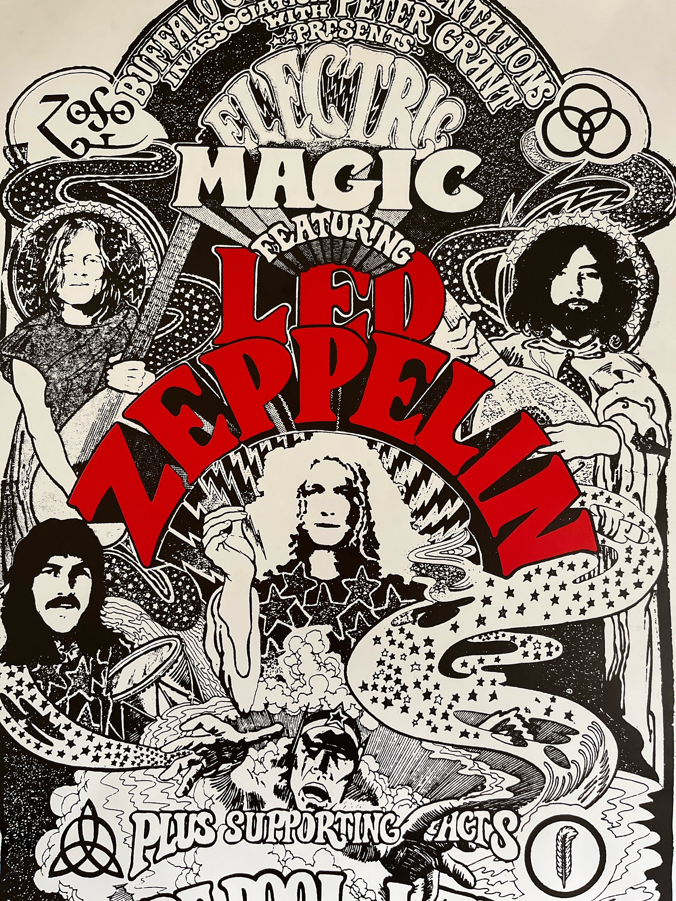 Led Zeppelin Electric Magic Vintage Poster Print Promo Commercial