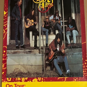 Póster vintage de la banda Allman Brothers en gira de 1991