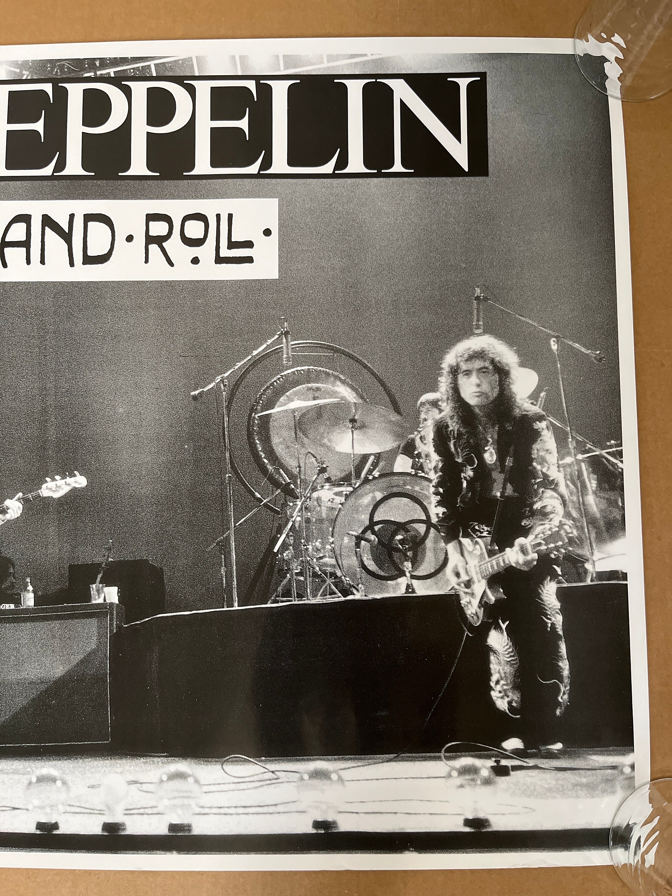 レッド・ツェッペリンのビンテージポスター、ロックンロール写真