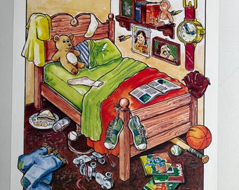 My Room Love It or Leave It Vintage Poster Bedroom Kid Children
