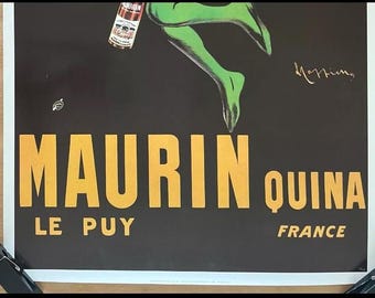 Vintage Original 1920 Maurin Quina Le Puy France Poster Alcohol Ad