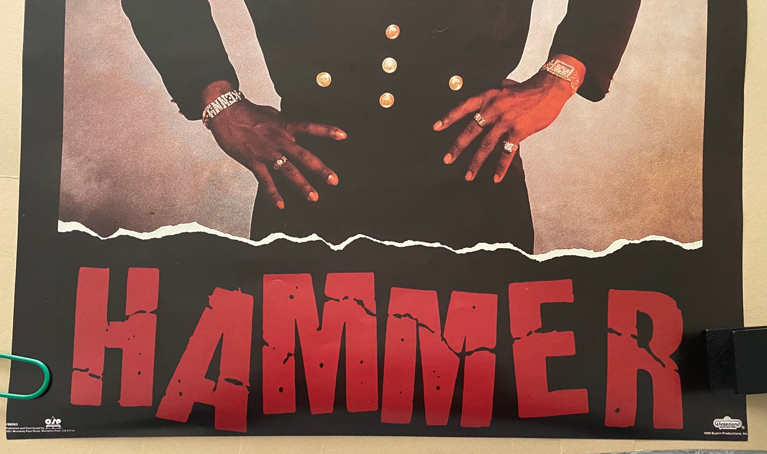 Original Vintage Poster M.C Hammer 1990 Hip Hop Music