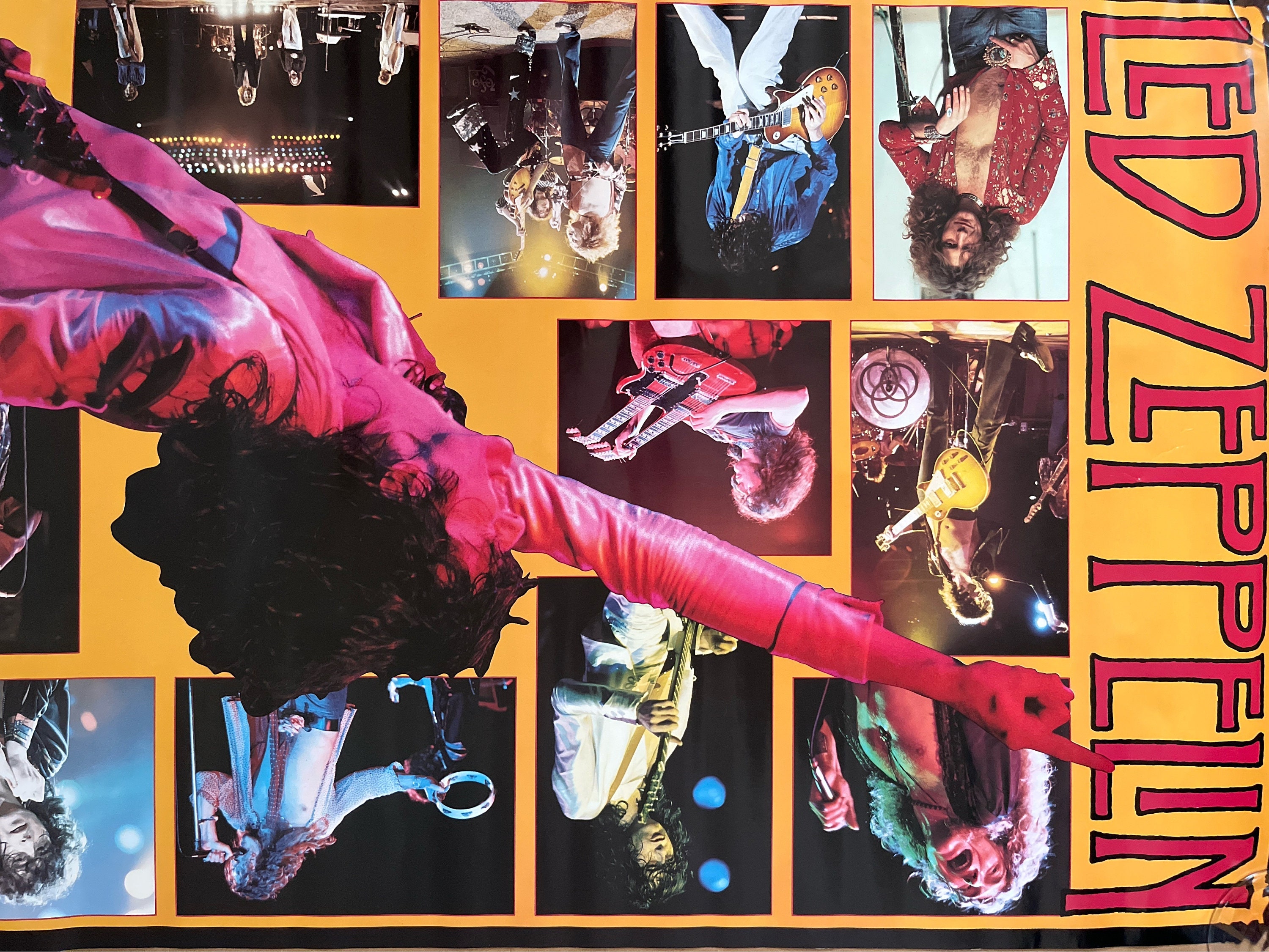Led Zeppelin Vintage Poster Music Memorabilia Photo Collage 1980s