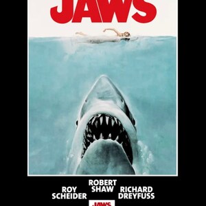 ジョーズ映画ポスタープリントクラシック映画復刻版標準サイズ24 x 36