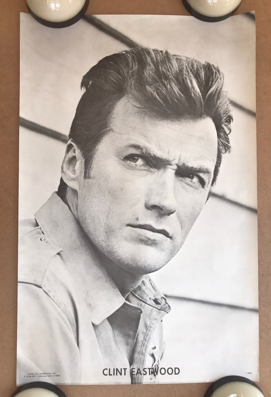 Vintage originele jaren 1970 Clint Eastwood 1970 film acteur TV  tv-memorabilia - Etsy België, image size:1080x1579