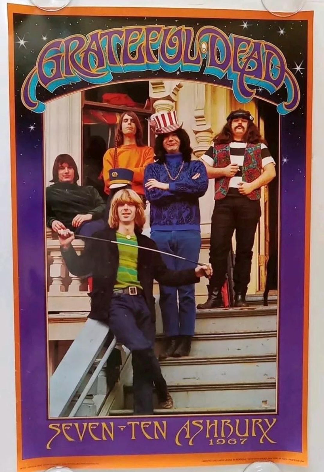 Vintage Original the Grateful Dead Seven Ten Ashbury 1967 Poster