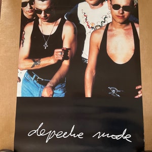 Fotografía grupal del póster de Vinate de Depeche Mode, 1990