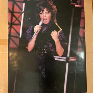 Póster vintage de Pat Benatar, recuerdos de música pop de los años 80, original y comercial