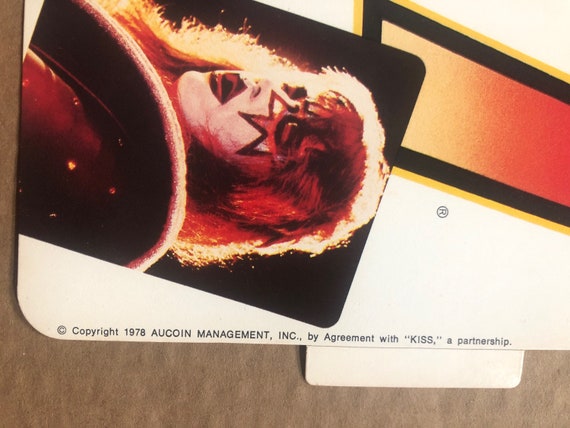KISS Vintage Phonograph Sticker Poster Original 1977 Aucoin