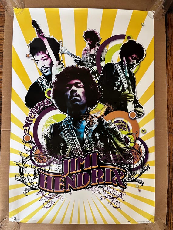 purple ハピメア FD 店頭用 ポスター Jimi Hendrix Experience Poster Psychedelic Purple Haze Swirl 2008