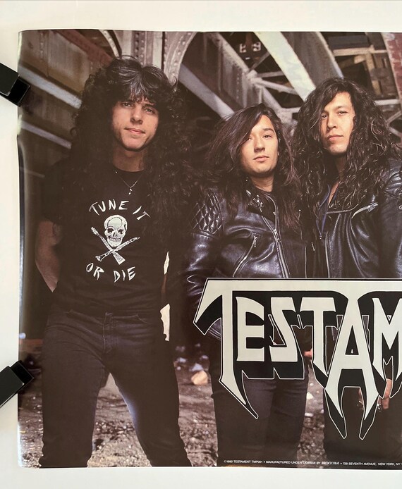 Original Testament Vintage Poster Group Shot 1990s Music