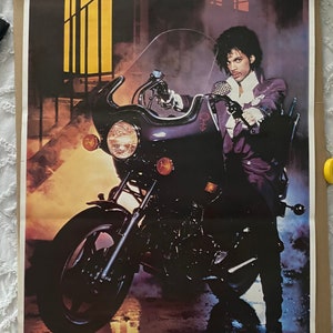 Póster vintage original de Purple Rain de los años 80