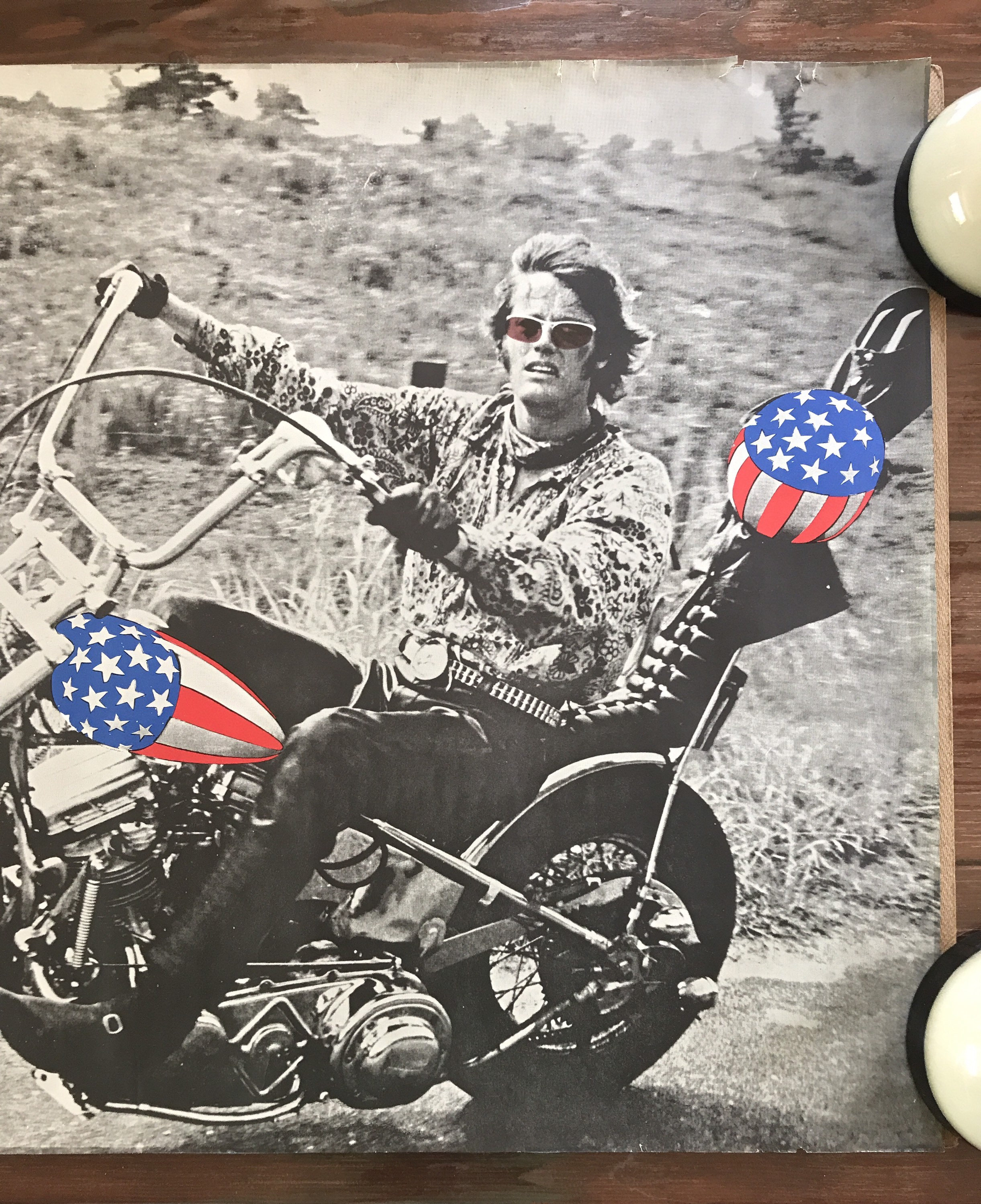 Vintage Original 1970s Chopper Poster USA Easy Rider Motorcycle