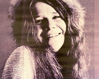 Targa Janis Joplin rock stampa metallo vintage retrò pub bar