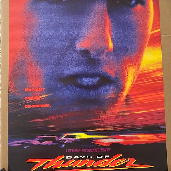 Days of thunder Tom Cruise 1990’s original vintage movie poster