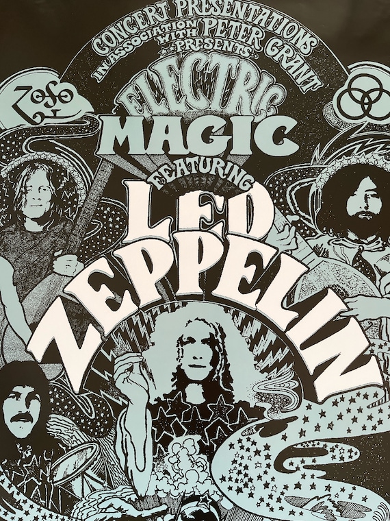 Led Zeppelin Electric Magic Vintage Poster Print Promo Commercial