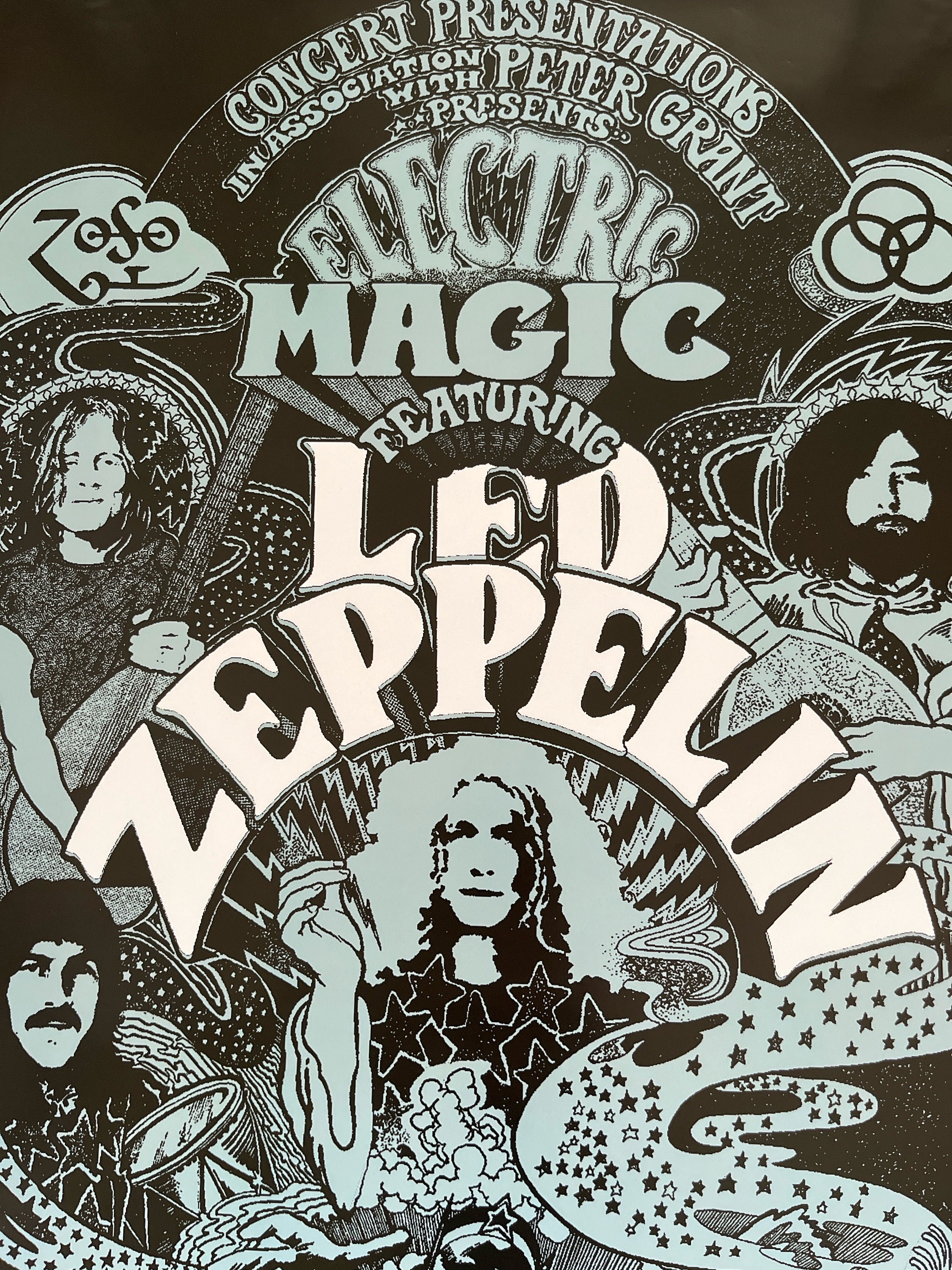 Led Zeppelin Electric Magic Vintage Poster Print Promo Commercial