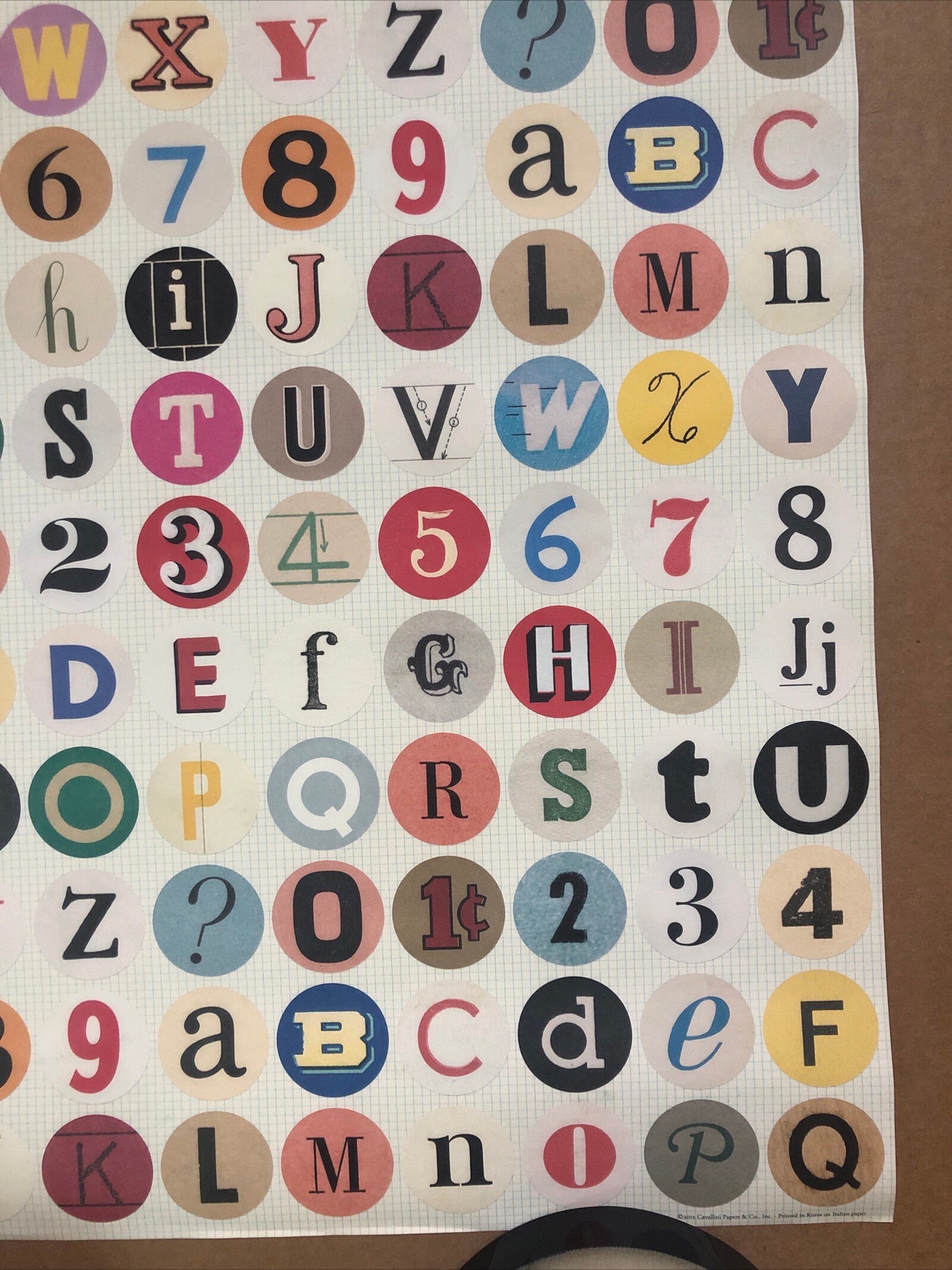Alphabet Number Collage Poster Vintage Style Children’s Learning Kids ...