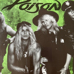 Veneno vintage música memorabilia póster 1980s