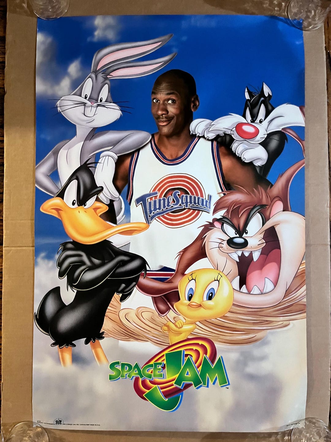 Space Jam Vintage Poster Michael Jordan Basketball Movie Bugs