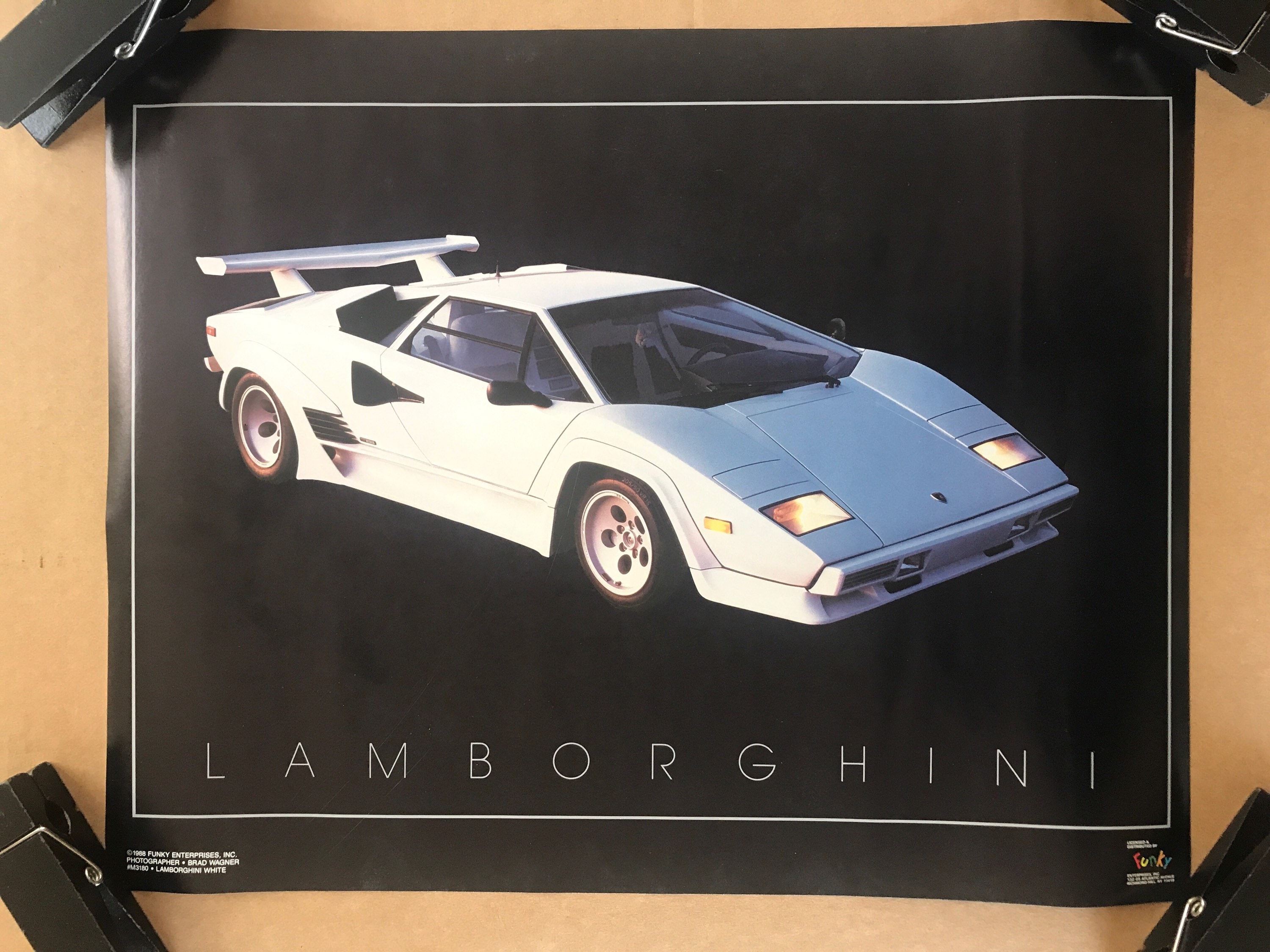 Original Vintage Poster Countach Custom Sports Car Etsy