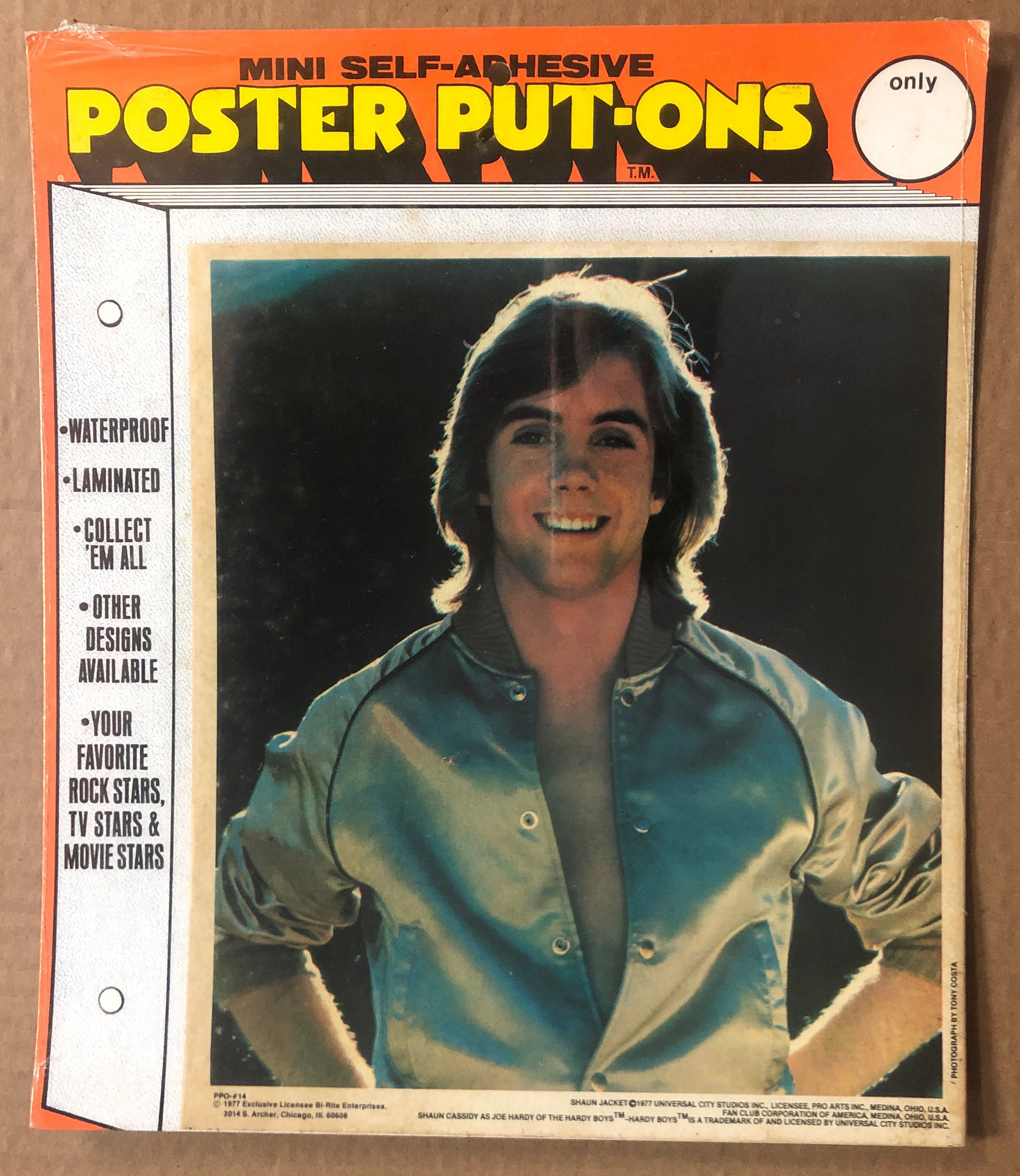Shaun Cassidy Jacket Vintage Sticker Poster Putons Original Etsy