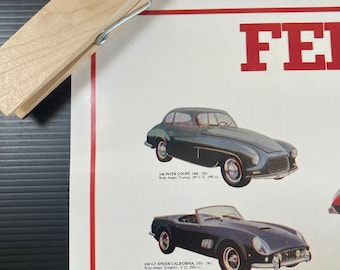 フェラーリのスポーツカーのコラージュ、1980年代のオリジナル