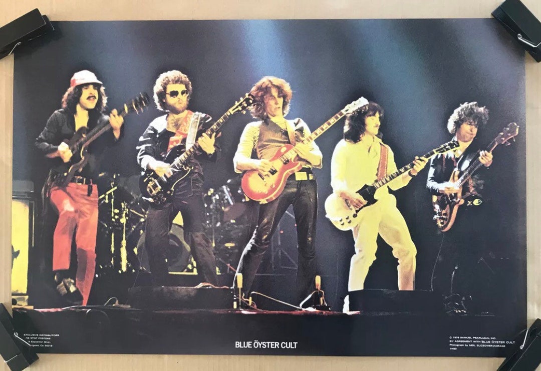 Vintage Original 1970s Blue Oyster Cult Poster 1978 Stage